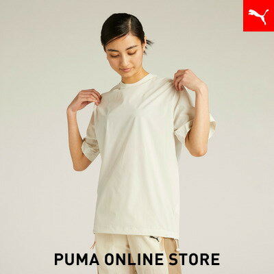 ■サイズS:胸囲:100cm ゆき:48cm 後ろ丈:70cm すそ周り:98cmM:胸囲:104cm ゆき:49cm 後ろ丈:72cm すそ周り:102cmL:胸囲:107cm ゆき:50.5cm 後ろ丈:74cm すそ周り:106cmXL:胸囲:110cm ゆき:52cm 後ろ丈:76cm すそ周り:110cm■商品情報商品情報シア感のある素材ウーブン見えするニット素材を使用したショートスリーブTシャツ。クルーネックでシンプルな見え方ながら裾にドローコードを使用しているので様々な着こなしに対応可能なアイテムです。[素材]本体:ポリエステル100%、リブ:ポリエステル97%、ポリウレタン3%詳細クルーネック裾に調節可能な絞りハーフスリーブ■素材本体:ポリエステル100%、リブ:ポリエステル97%、ポリウレタン3%ウィメンズ ワードローブ ESS＋ 半袖 TシャツOther Color