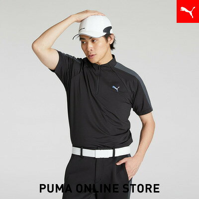 乐天商城 - 『ポイント20倍 4/24 0:00〜4/25 01:59』【公式】 PUMA プーマ メンズ ゴルフ PF テック ライン クォータージップ 3D モックネック 半袖 シャツ メンズ