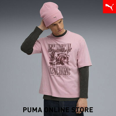 乐天商城 - メンズ グラフィック パラダイス マインドセット ウォッシュド ボクシー 半袖 Tシャツ メンズ