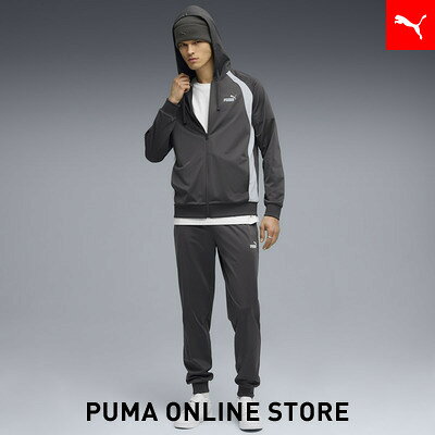 乐天商城 - 『ポイント20倍 4/29 0:00〜5/6 23:59』【公式】 プーマ PUMA メンズ フーデッド ポリ スーツ 上下セット ジャージ セットアップ