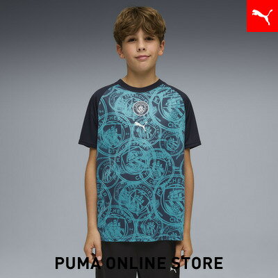 『ポイント20倍 1/24 20:00～1/26 01:59』【公式】 PUMA プーマ キッズ マンチェスターシティ FC プレマッチ 半袖 シャツ 116-164cm キッズ