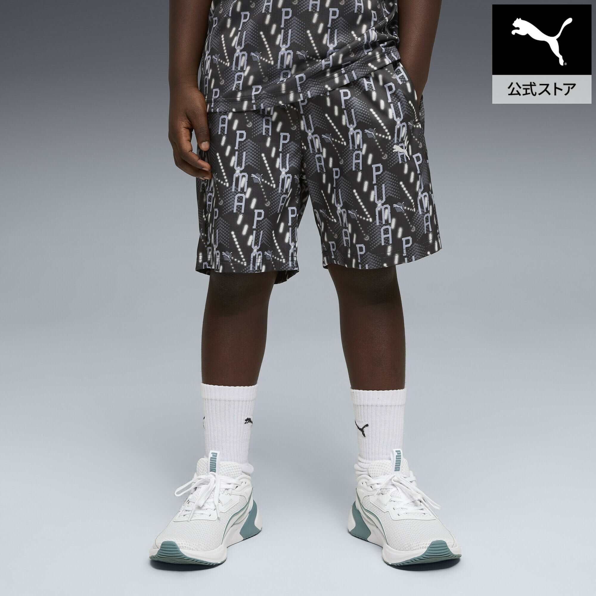 乐天商城 - 『ポイント20倍 4/29 0:00〜5/6 23:59』【公式】 PUMA プーマ ボーイズ TAD ESS AOP ウーブン ショートパンツ B 120-160cm ESS TRAINING AOP Shorts キッズ