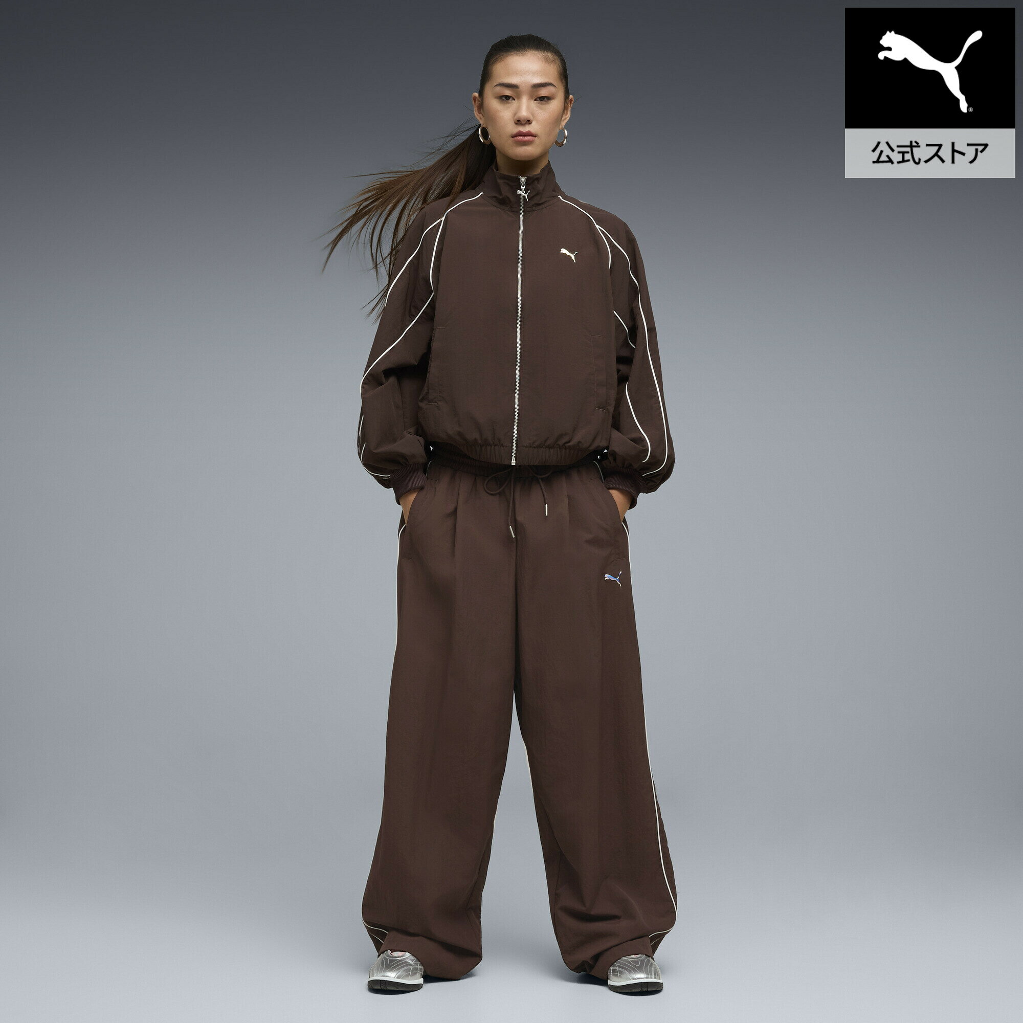 乐天商城 - 『ポイント20倍 4/29 0:00〜5/6 23:59』【公式】 PUMA プーマ ウィメンズ T7 パイピング リラックスド ウーブン トラックパンツ T7 Woven Track Pants op レディース