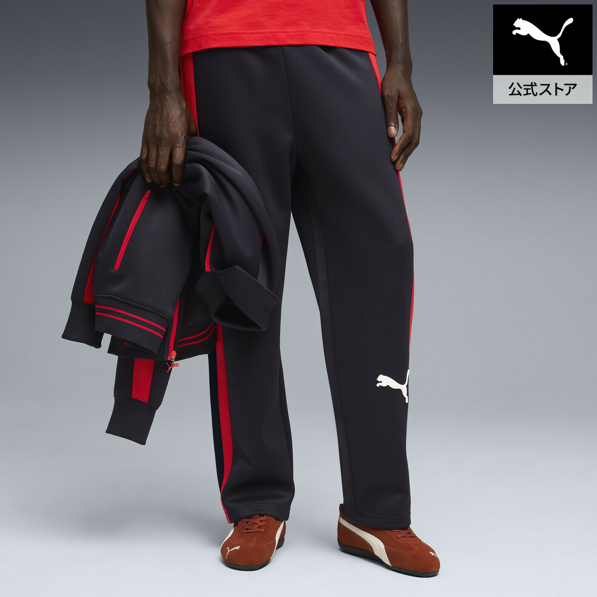 乐天商城 - 『ポイント20倍 4/24 0:00〜4/25 01:59』【公式】 プーマ PUMA メンズ T7 リラックスド ビッグ キャット オープン トラックパンツ T7 Relaxed Track Pants