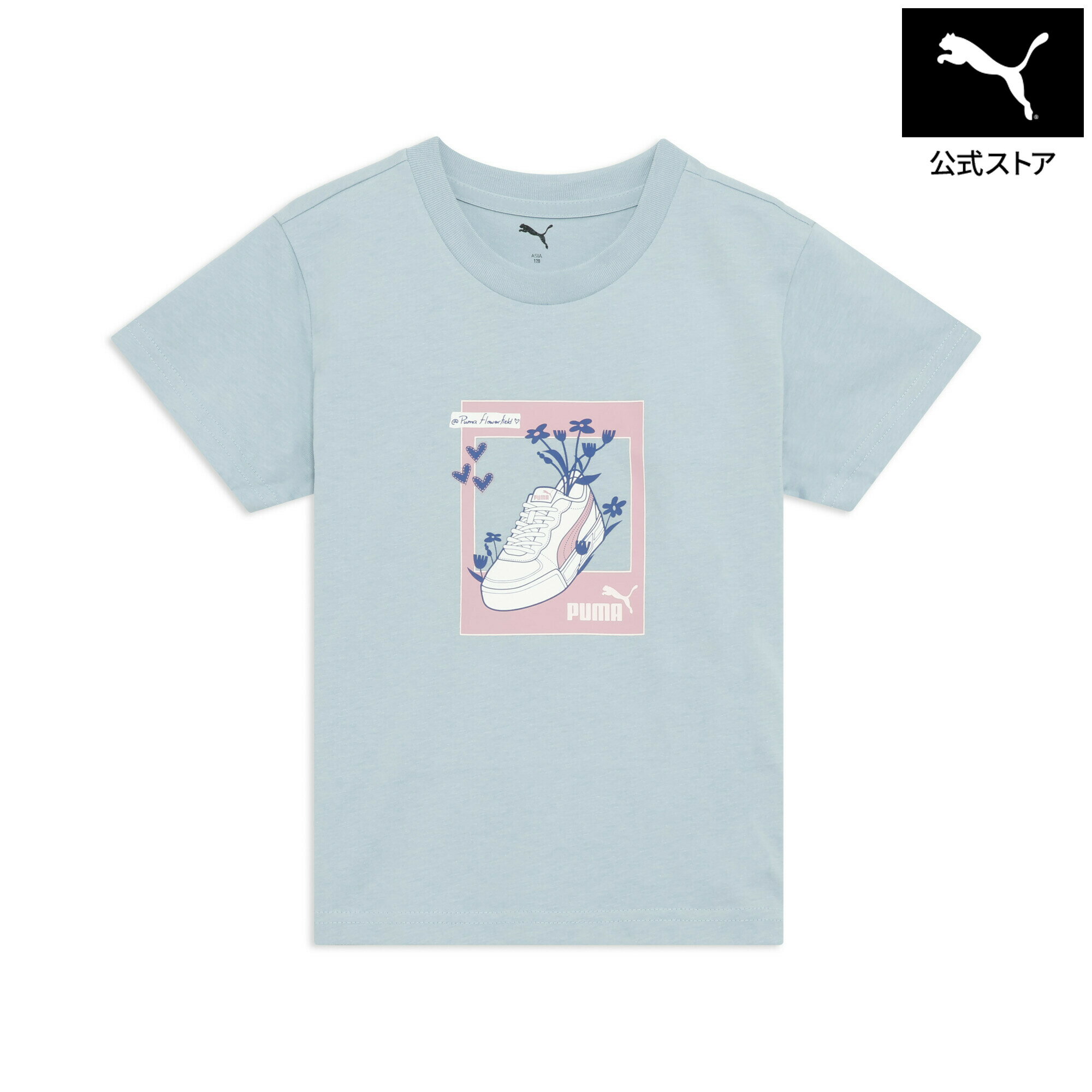 Rakuten - 【公式】 PUMA プーマ ガールズ グラフィック スニーカー 半袖 Tシャツ 120-160cm GRAPHIC Tee キッズ