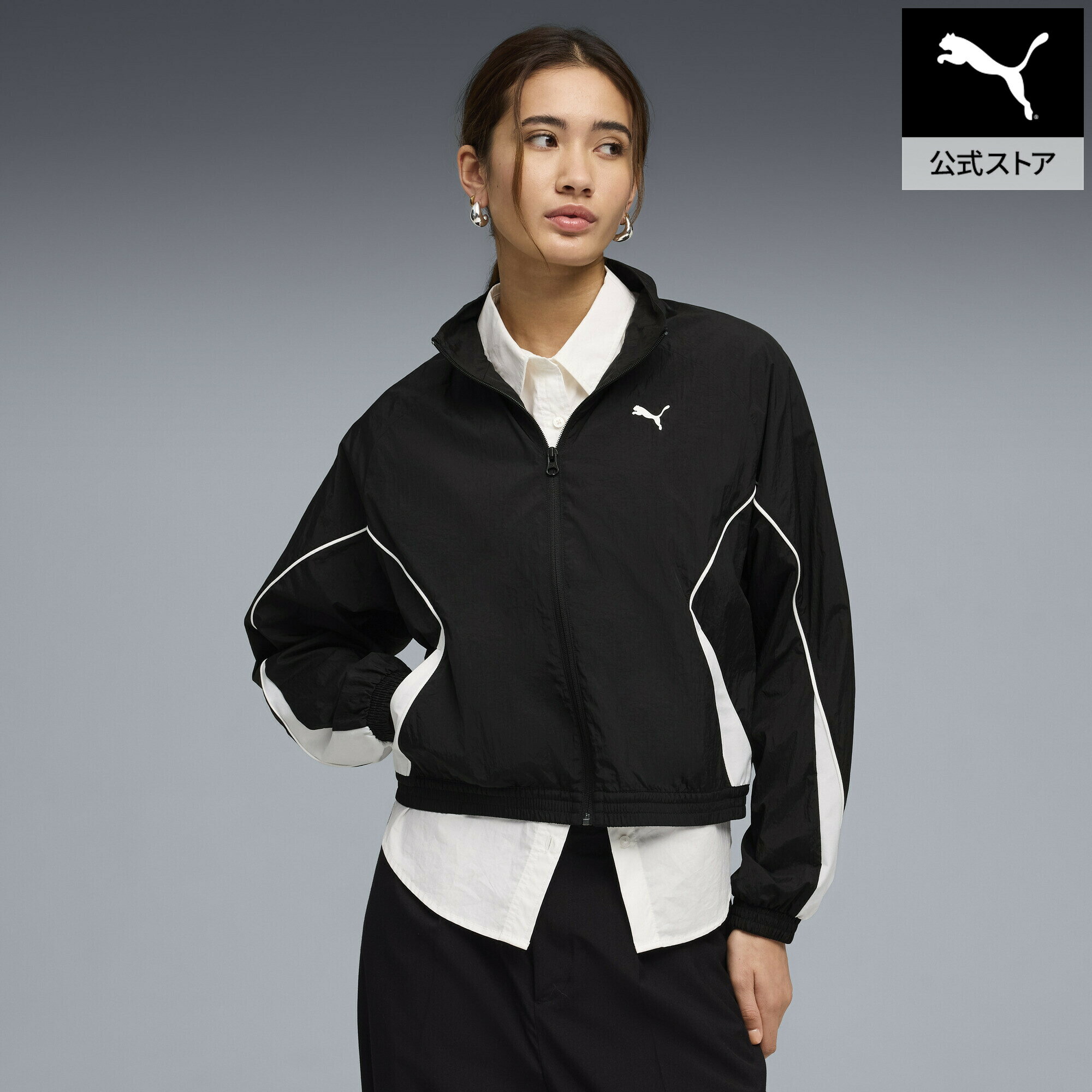 【公式】 PUMA プーマ ウィメンズ プーマ スポーツ リラックスド ウーブン FZ ジャケット PUMA SPORT Relaxed Woven Ful レディース