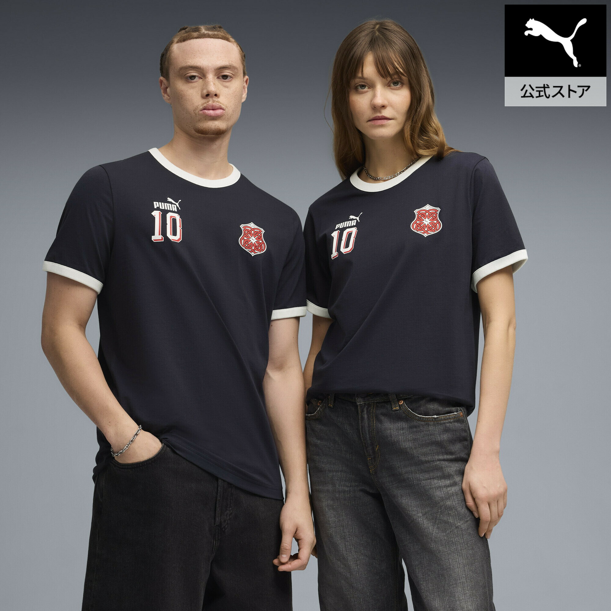 乐天商城 - 【公式】 PUMA プーマ ユニセックス フューチャー プーマ アーカイブ リンガー 半袖 Tシャツ FUTURE.PUMA.ARCHIVE Tee ユニセックス