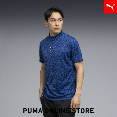 乐天商城 - 『ポイント10倍 4/24 0:00〜4/27 09:59』【公式】 PUMA プーマ メンズ ゴルフ PB グラフィック モックネック 半袖 シャツ GRAPHIC MOCKNECK S/S メンズ