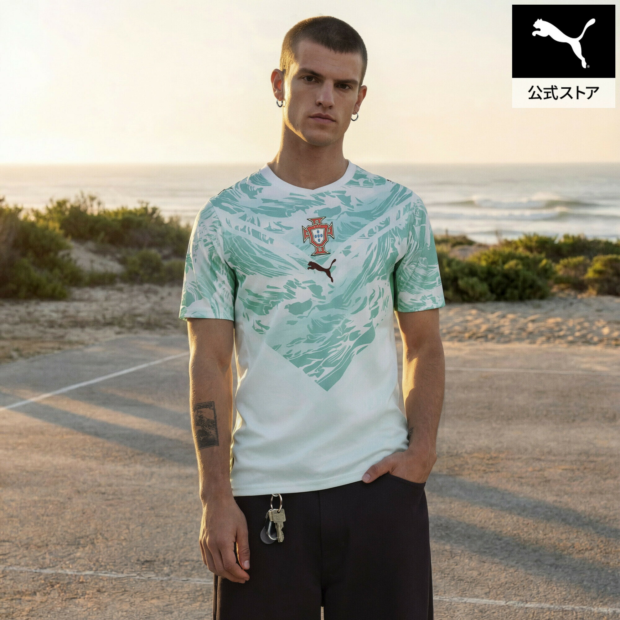 乐天商城 - 【公式】 PUMA プーマ メンズ サッカー ポルトガル代表 アウェイ レプリカ 半袖 ユニフォーム FPF Away Jersey Replica メンズ