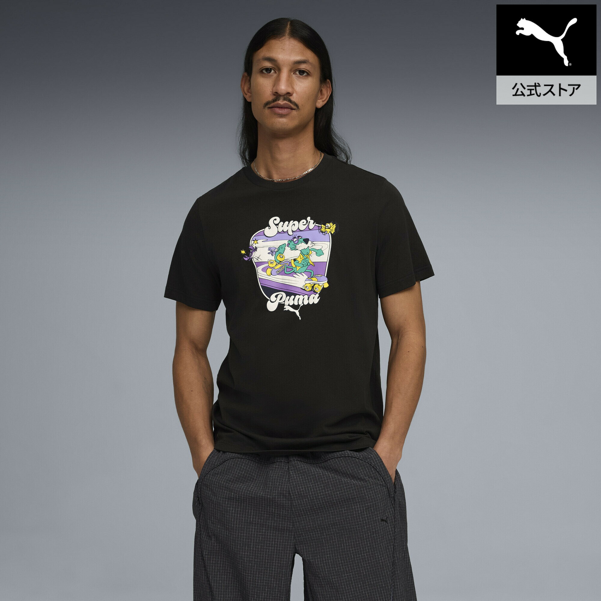 Rakuten - 【公式】 PUMA プーマ メンズ グラフィック スーパー プーマ スーベニア 半袖 Tシャツ GRAPHIC Tee メンズ