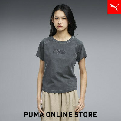 乐天商城 - 『ポイント20倍 4/24 0:00〜4/25 01:59』【公式】 PUMA プーマ ウィメンズ ムーズイン ネイチャー ウォッシュド 半袖 Tシャツ MOODS IN NATURE TEE washed W レディース