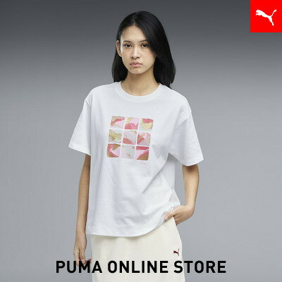 乐天商城 - 【公式】 PUMA プーマ ウィメンズ ESS エレベーテッド MX 半袖 Tシャツ GRAPHICS MX SS FLOWER TEE レディース