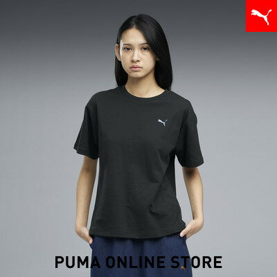 乐天商城 - 『ポイント20倍 4/29 0:00〜5/6 23:59』【公式】 PUMA プーマ ウィメンズ ESS エレベーテッド MX BK PT 半袖 Tシャツ GRAPHICS MX SS BK PT TEE レディース