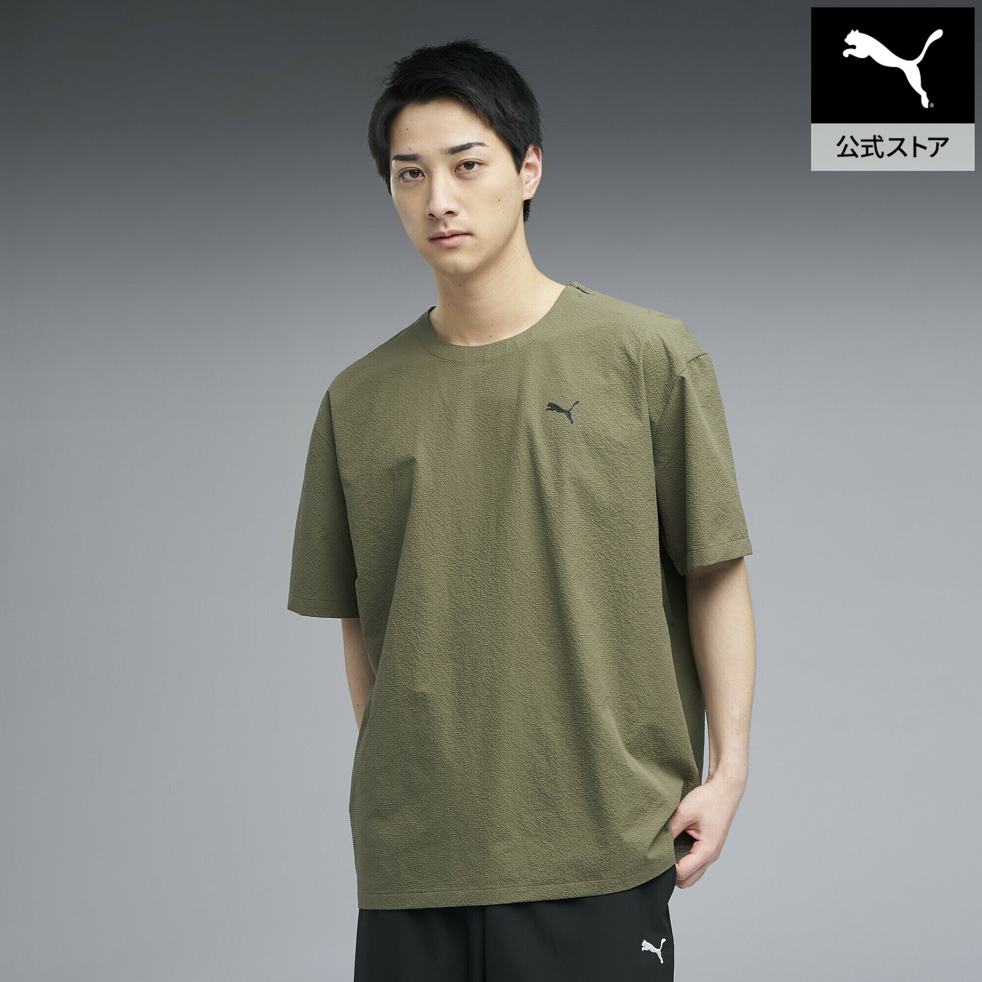 乐天商城 - 【公式】 PUMA プーマ メンズ ESS エレベーテッド ウーブン クルーネック 半袖 Tシャツ SUMMER WOVEN SS Crew メンズ
