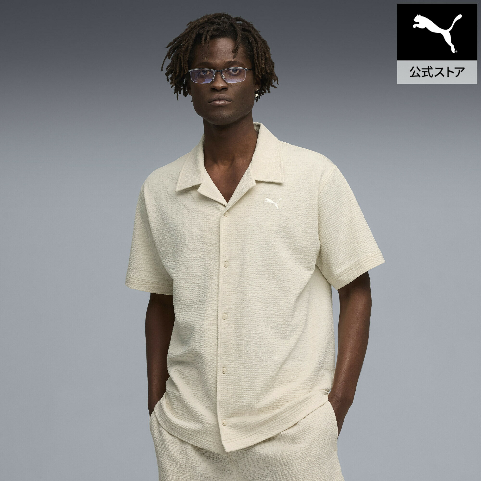 Rakuten - 『ポイント20倍 6/10 0:00〜6/11 1:59』【公式】 PUMA プーマ メンズ ESS エレベーテッド マテリアル 半袖 シャツ ESS ELEVATED Material Shirt メンズ