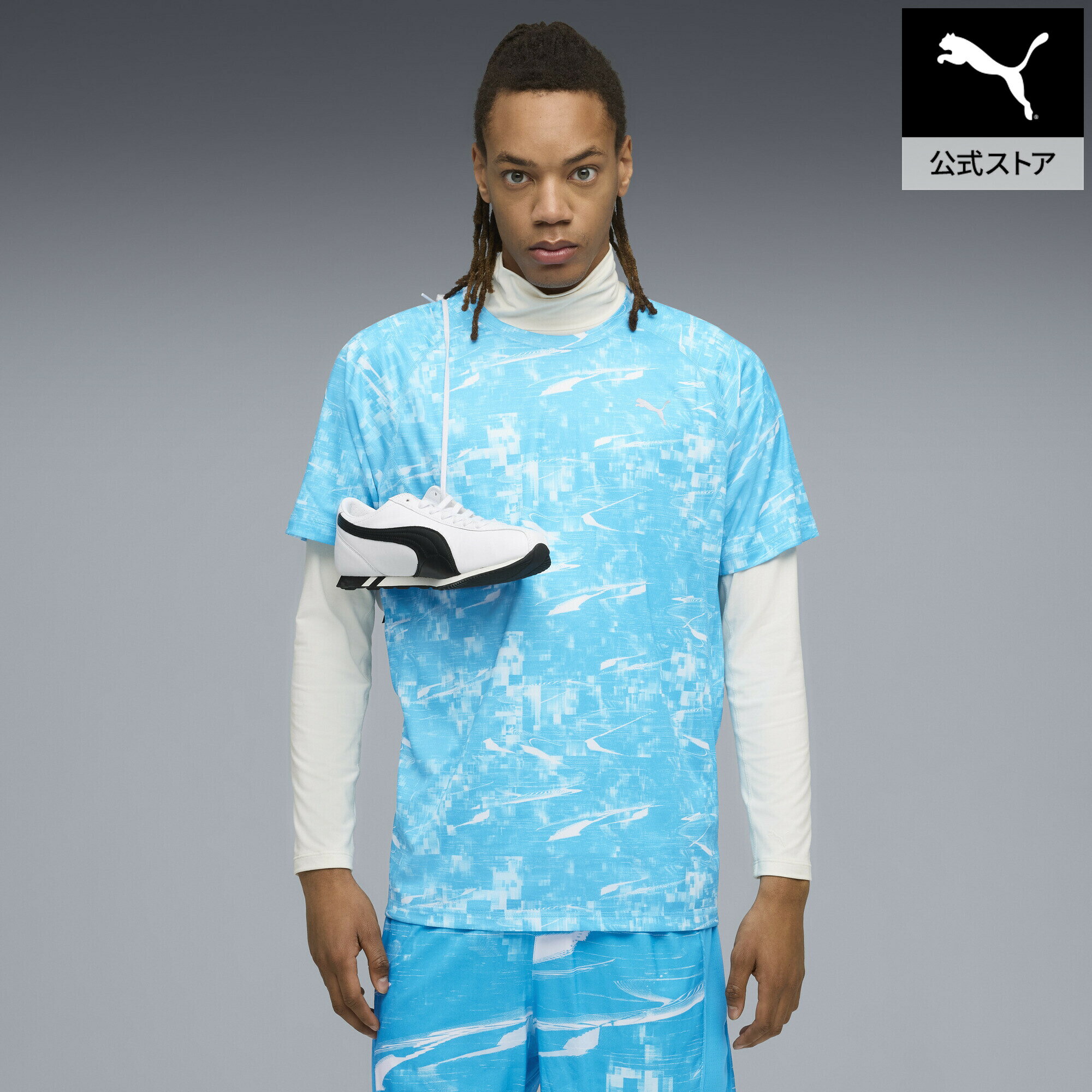 乐天商城 - 【公式】 PUMA プーマ メンズ ランニング ヴェロシティ AOP 半袖 Tシャツ M Run Velocity AOP Tee メンズ