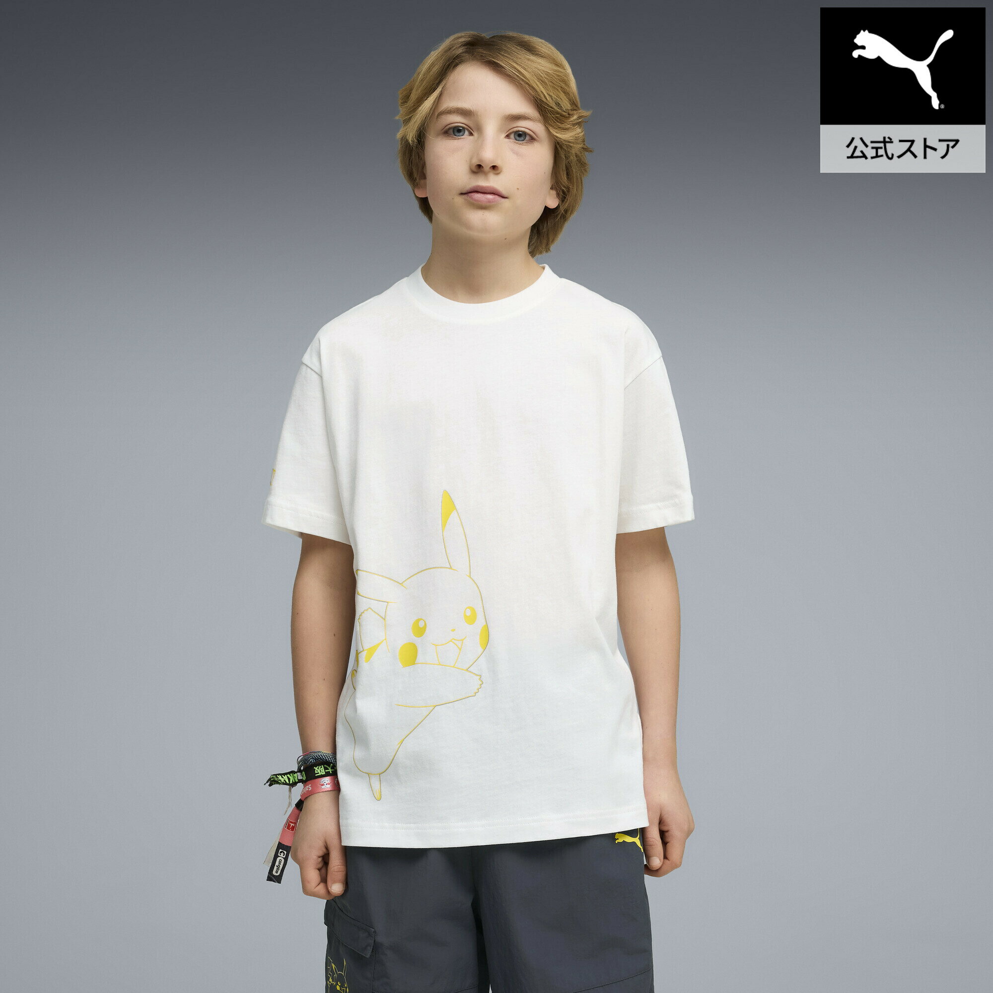 乐天商城 - 『ポイント20倍 4/20 0:00〜4/21 01:59』【公式】 PUMA プーマ キッズ PUMA x ポケモン リラックスド グラフィック 半袖 Tシャツ 128-164cm PUMA X POKEMON Graphic Tee キッズ