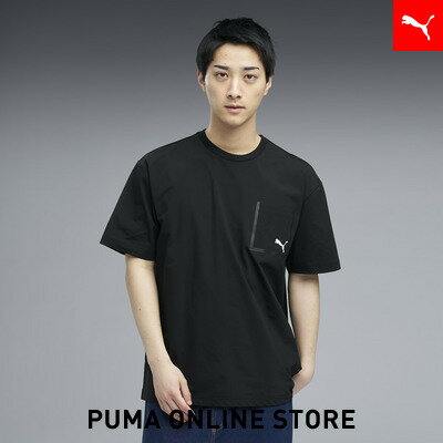 乐天商城 - 【公式】 PUMA プーマ メンズ ESS エレベーテッド ウーブン ライク 半袖 Tシャツ SUMMER SS WOVEN LIKE TEE メンズ