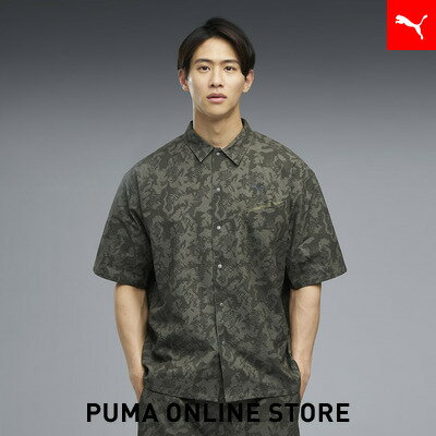 乐天商城 - 『ポイント20倍 4/29 0:00〜5/6 23:59』【公式】 PUMA プーマ メンズ ESS エレベーテッド ウーブン AOP 半袖 Tシャツ SUMMER WOVEN AOP SS SHIRT メンズ