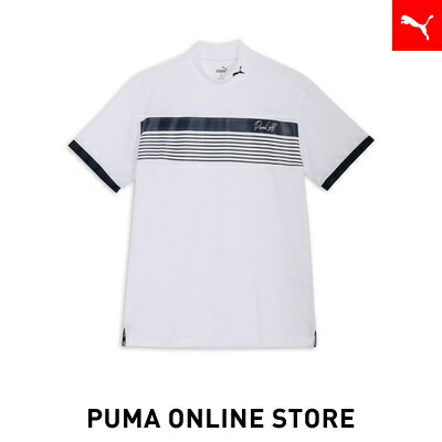 『ポイント20倍 6/4 20:00〜6/6 01:59』【公式】PUMA プーマ メンズ Tシャツ ゴルフ 【メンズ ゴルフ ストレッチ スムース チェストボーダー 半袖 モックネック シャツ】