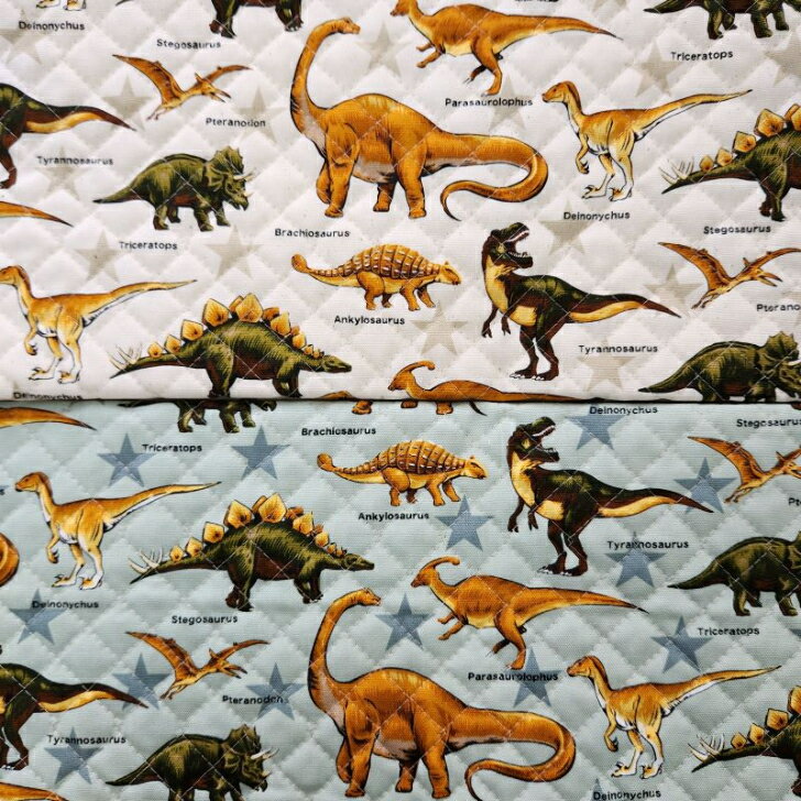 【当店オリジナル♪50cmカットキルト】【リアル恐竜と星柄☆キルト】2025/入園入学/通園バッグ/ ...