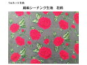綿麻シーチング生地花柄〜グレー系〜AP02903-2D