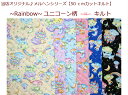 【当店オリジナル♪50cmカットキルト】メルヘンシリーズ【〜Rainbow〜ユニコーン柄キルト】19/入園入学/通園バッグ/巾着女の子/レッスンバッグ（8925）