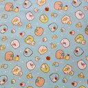 【お買い得ハギレ♪50cmカット生地】オックス生地☆すみっコぐらし やさい柄/ブルーG-3499-1C