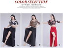 ベリーダンス レディース ダンスウェア へそ出しTシャツ スカート 2点セット スリット 見せパン付き 半袖 花柄 エレガント セクシー エスニック ダンス衣裳...