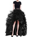 レディース ダンス衣裳 スカート ボトムス Tutu lady tulle skirt ラテンダンス ジャズダンス アシンメトリー フィッシュテール チュールスカート ボリューム ふんわり ステージ舞台演出服 社交ダンス フラメンコ セクシー ハット 黒 白 赤 ブルー S～3XL