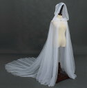 マント ハロウィン 衣裳 コスプレ 仮装 cosplay レディース フート付き チュール マキシ丈 トレーン バンパイア ステージ舞台演出服 パーティー 黒 白 赤 フリーサイズ(3)