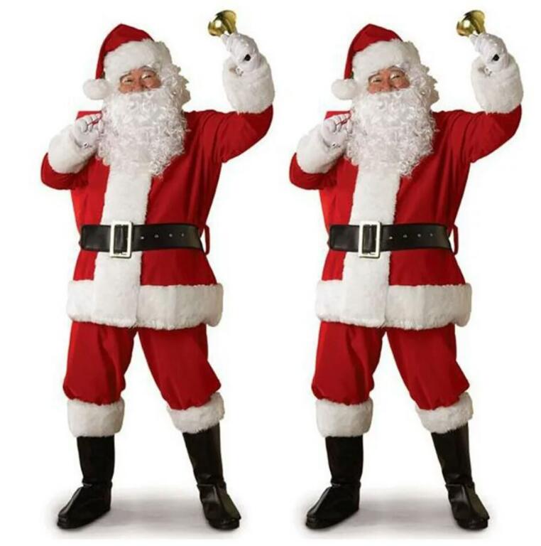 メンズ クリスマス仮装 コスプレ仮装 サンタクロース ベロア cosplay 上下セットアップ コート パンツ 帽子 道具グッ…
