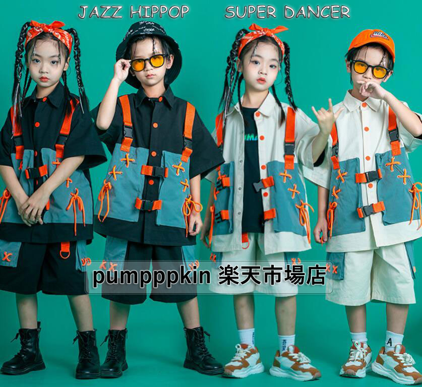 ダンス衣裳 上下セットアップ 子供服~大人 ジャズダンス ヒップホップ Hip-hop Jazz ダンサー ジャケット 半袖 ハーフパンツ 男女兼用 かっこいい ストリートダンス カジュアル ダンスウェア ゆったり 子供の日 ステージ舞台演出服団体服 学園祭文化祭 イエロー 110~180cm
