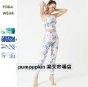 レディース 上下セット ヨガウェア YOGA ジョギング フィットネス へそ出しトップス ズボン ストレッチ スキニー タンクトップ レッスンウェア 練習着 柔...