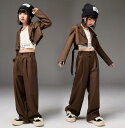 キッズ子供服~ジュニア ジャズダンス衣裳 ダンスウェア ヒップホップ 女の子 男の子 大人 男女兼用 hip-hop jazz チアガール 上下セットアップ へ...