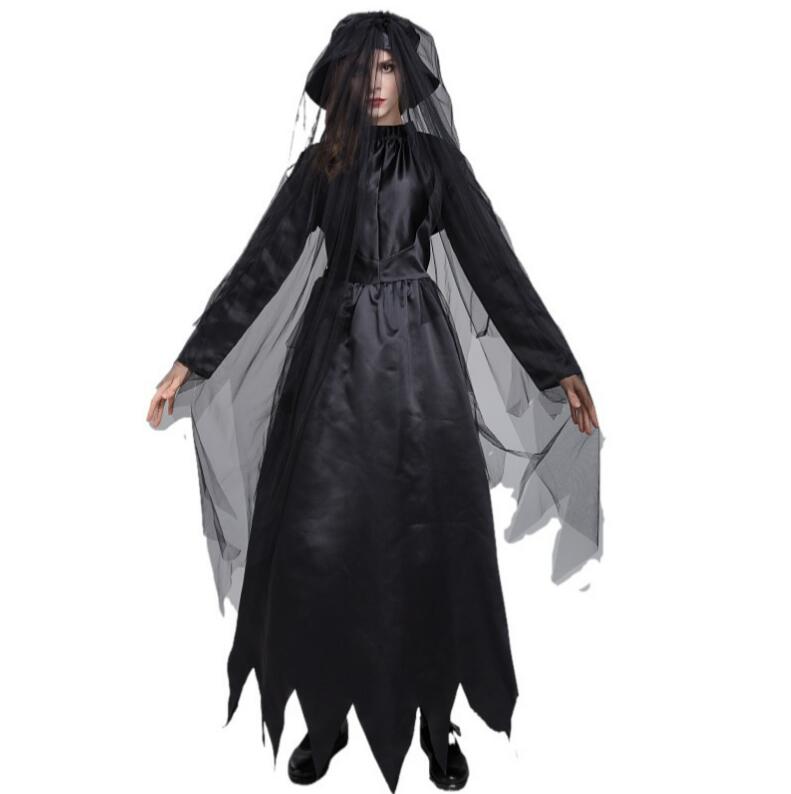 ハロウィン 仮装 コスプレ 衣装 鬼花嫁 吸血鬼 3点セットアップ 大人 レディース 怖い 暗黒系 花嫁 ゾンビ 鬼の花嫁 鬼新婦 悪魔 パーティー コスチューム衣装 ロング丈 ワンピース ヴァンパイア 仮装 マキシ丈 チュール 可愛い ハロウィーン 衣装 COSPLAY 黒 S M L XL pumpppkin-10000255 pumpppkin 楽天市場店 サンプル画像2