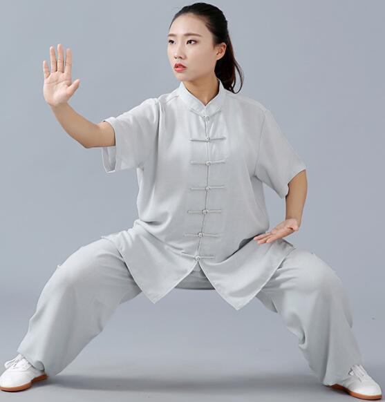 太極拳 服 レディース メンズ 大人 男女兼用 太極拳 ウェア 上下2点セットアップ ...