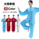 30色 男女兼用 太極拳 服 レディース メンズ カンフー 太極拳 ウェア 上下2点セットアップ 春 秋 大人 長袖 綿 シルク ズボン パンツセット 表演服 ...