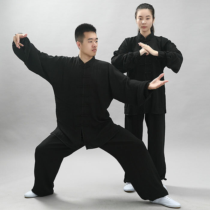 太極拳 服 レディース メンズ 大人 長袖 綿麻 リネン カンフー 服 太極拳 ウェア ...