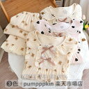 プルオーバー ルームウエア レディース 綿100% ガーゼ パジャマ 春夏秋用 薄手 長袖 フリル裾 かわいい ゆったり パジャマセット 大人 女性 婦人用 コ...