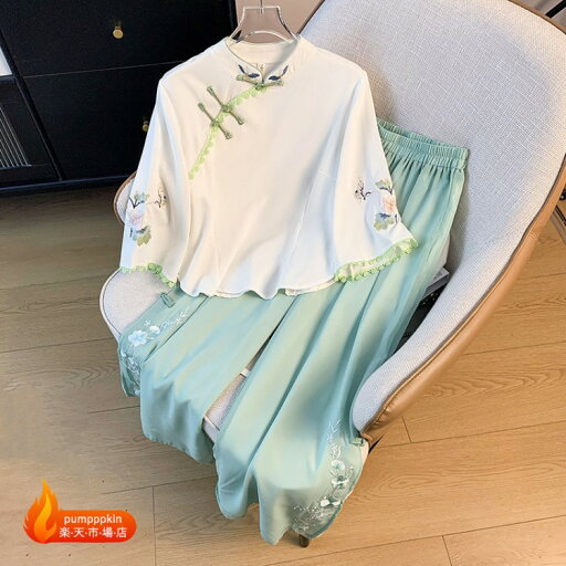 改良 漢服 女性 チャイナ服 大人用 日常着 花刺繍 チャイナドレス 着痩せ 中国風 エスニック 茶道服 チャイナボタン スタンドカラー 上下2点セット 七分袖 トップス+パンツ イベント 学園祭 文化祭 古典ダンス 華流 舞台 演出服 写真撮影 白 緑 M~4XL 改良 漢服 女性 チャイナ服 大人用 日常着 花刺繍 チャイナドレス 着痩せ 中国風 エスニック 茶道服 チャイナボタン スタンドカラー 上下2点セット 七分袖 トップス+パンツ イベント 学園祭 文化祭 古典ダンス 華流 舞台 演出服 写真撮影 白 緑 M~4XL