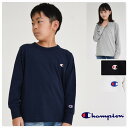 チャンピオン Tシャツ キッズ 子供服 ck-t401【メール便 送料無料】男の子 長袖 男 女の子 トップス ロング ロンT ブランド 子供 通学 無地 スポーツ シンプル 定番 国内正規品 Champion kids 旅行 子ども服 小学生 学校 中学生