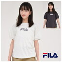 【限定 ポイント5倍】FILA 半袖 Tシャツ 子供服 【メール便 送料無料】女の子 ジュニア フィラ キッズ 刺繍ロゴ パールプリント トップス 通学 オシャ...