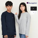 長袖 tシャツ レディース メンズ 綿100% コットンUSA 【メール便 送料無料】チャンピオン champion c3-y428 ベーシック トップス 無地 ユニセックス ロゴ スポーツ ロングスリーブ ジュニア ブランド 夏 秋 春 冬