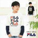 【限定 ポイント5倍】長袖 tシャツ 子供服 FILA スポーツ ジュニア ブランド ロンT フィラ 男の子 女の子 旅行 合宿 春 夏 秋 冬 ロング クラブ 重ね着風 人気 子ども服