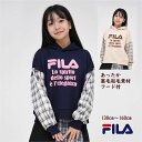 長袖 パーカー フード付き トレーナー スウェットクルー チェック柄 袖 女の子 FILA 子供服 【メール便 送料無料】裏毛起毛 ブランド フィラ キッズ ジ...