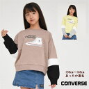 裏起毛 トレーナー キッズ 子供服【メール便送料無料】コンバース 男の子 あったか スウェットクルー CONVERSE 裏毛起毛 ブランド ジュニア シューズボ...