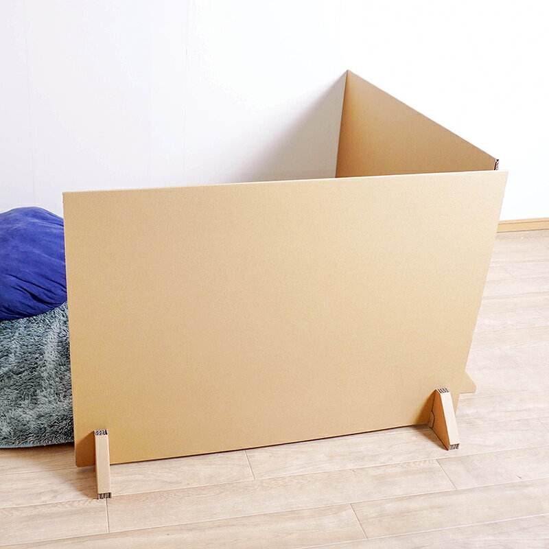 punny ほいく ダンボール パーテーション 3枚【無地】XLサイズ 日本製 段ボール 子供 部屋 置くだけ 自立 キッズルーム 廃棄簡単 リサイクル シンプル 仕切り 間切り 個室 囲い ゲート とおせんぼ 赤ちゃん 休園 自粛 リモート ワーク ウィルス 対策 飛沫 感染 防止 テレビ punny-10000357 punny楽天市場店 サンプル画像3