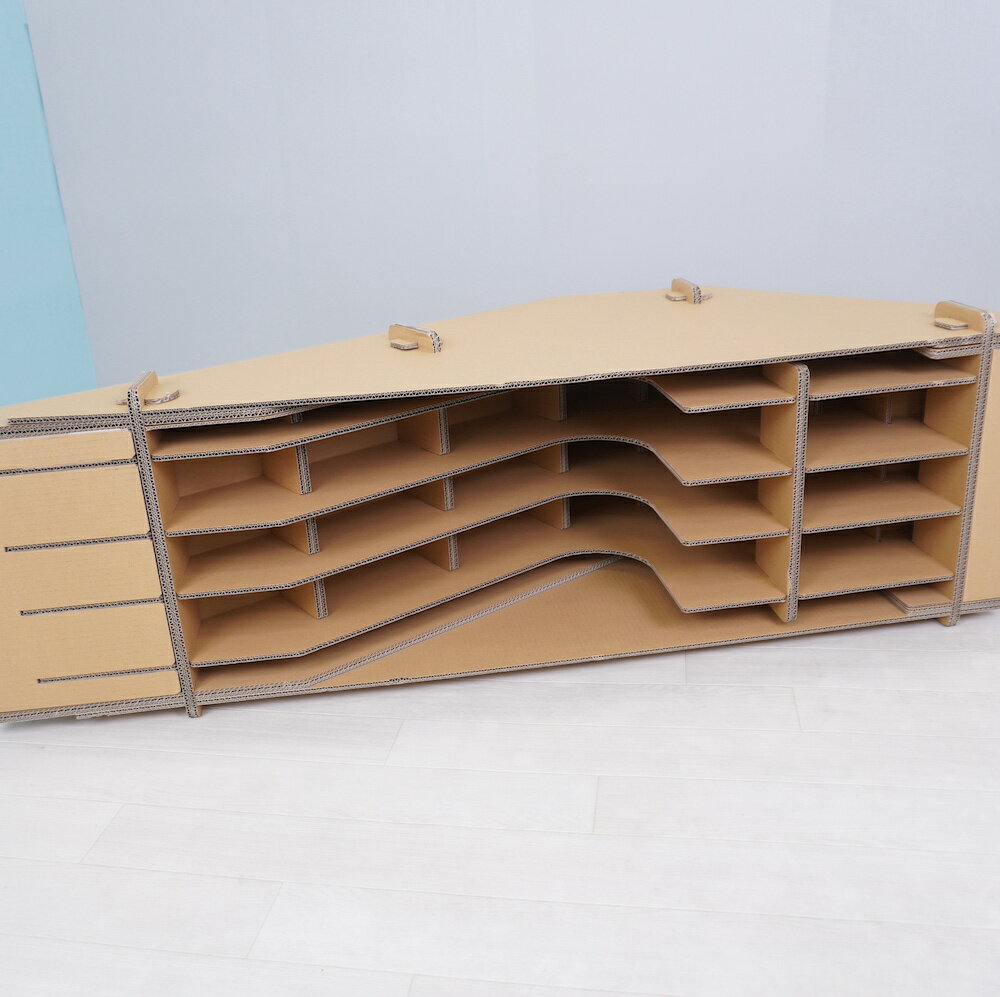 全品送料0円 テレビで話題 ステイホーム コロナ禍で大人気 親子で遊べる ダンボールのすべり台 Punnyほいく すべり台 大 キッズ 子ども 大人も乗れる ダンボール 遊具 大型 日本製 段ボール キット 組立て 子供 おもちゃ ギフト 孫 プレゼント 室内 運動 工作 すべりだい