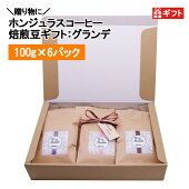 送料無料コーヒー豆ホンジュラスコーヒーギフトセット：グランデ焙煎豆100g*6パック